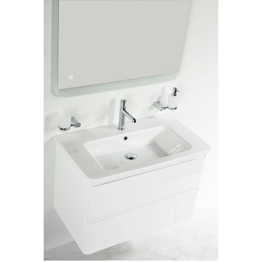 Тумба под раковину BelBagno 80 ALBANO-CER-800-2C-SO-BL подвесная Bianco Lucido