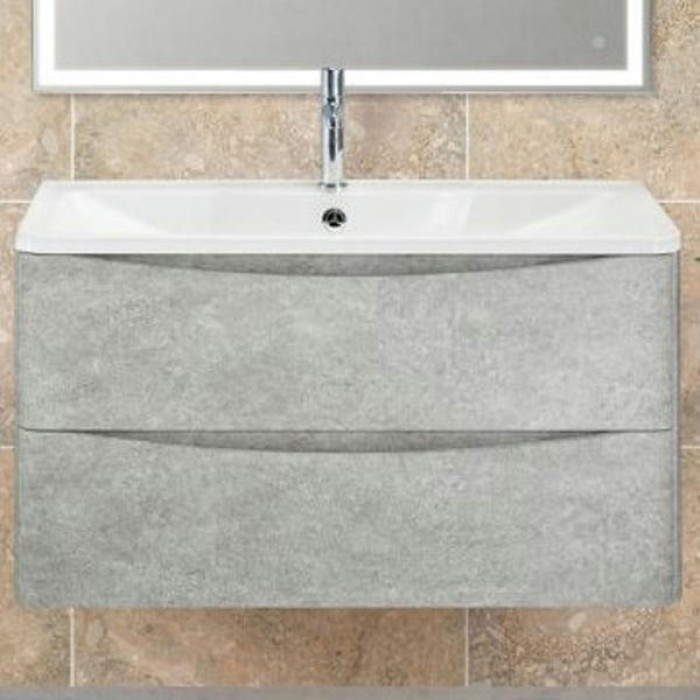 Тумба под раковину BelBagno ACQUA-800-2C-SO-CVG подвесная Cemento Verona Grigio