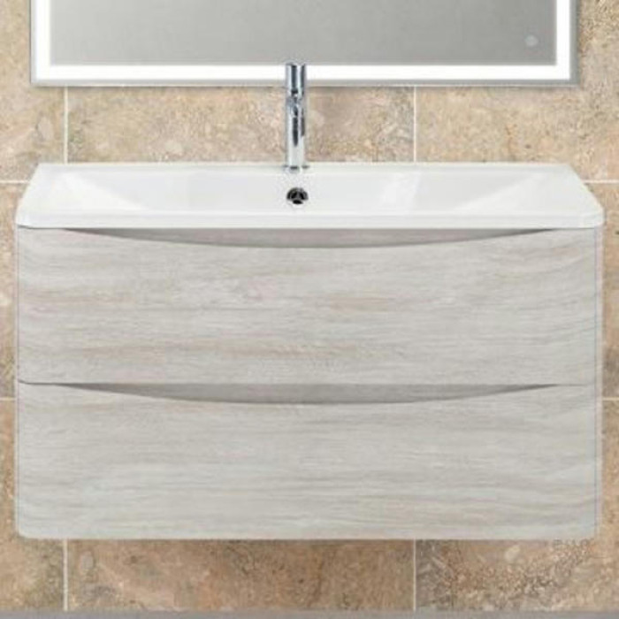 Тумба под раковину BelBagno ACQUA-800-2C-SO-RVB подвесная Rovere Vintage Bianco