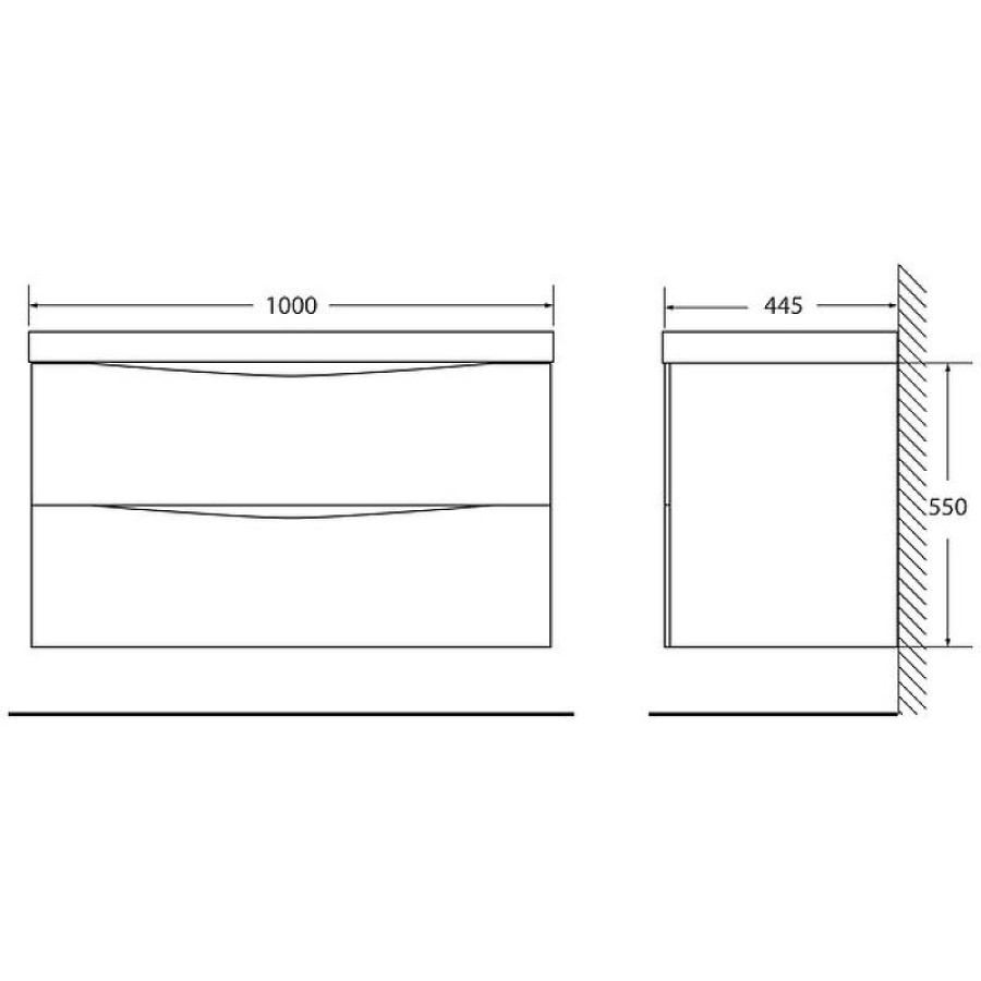 Тумба под раковину BelBagno Marino 100 MARINO-1000-2C-SO-RN-P подвесная Rovere Nature