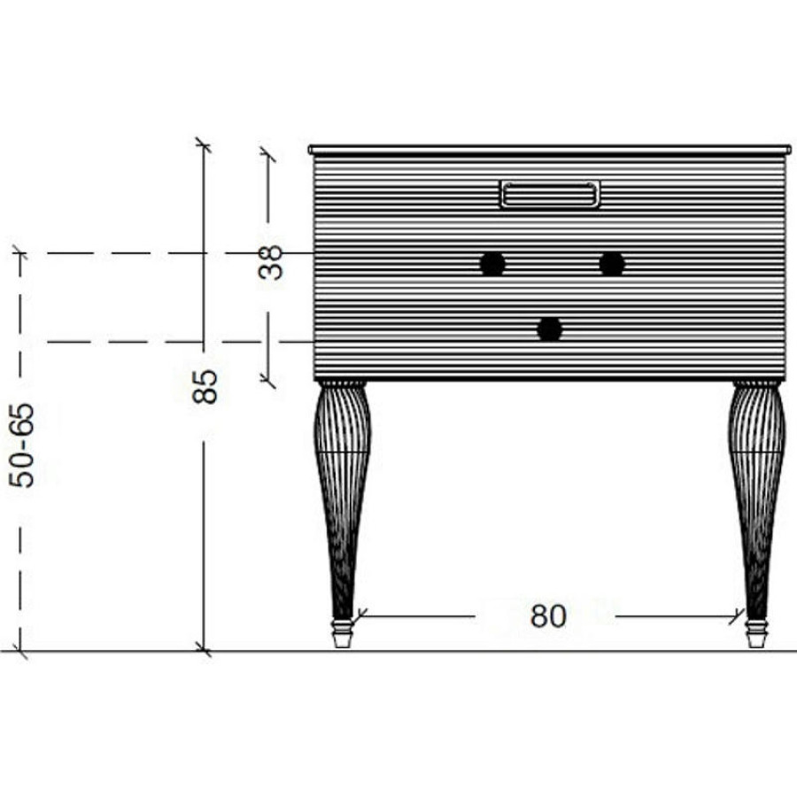 Тумба под раковину Boheme Armadi Art Vallessi Avangarde Linea 80 842-080-BG подвесная Черная Золото