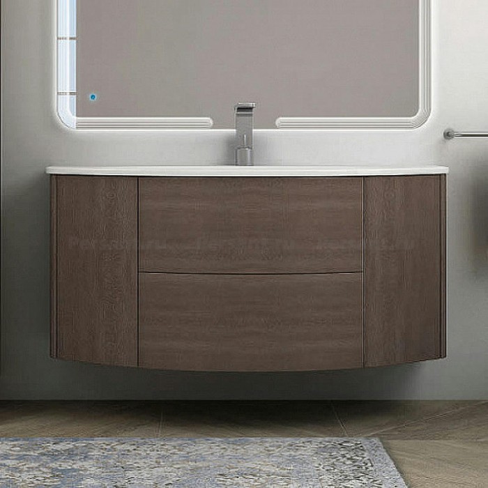 Тумба под раковину Cezares Eden 121 54408 подвесная Rovere Scuro Soft темное дерево