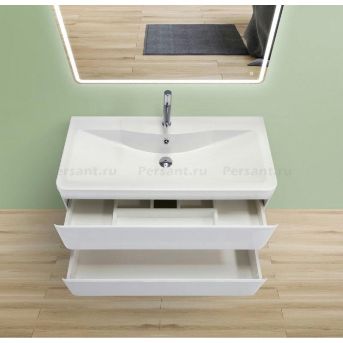 Тумба под раковину BelBagno Albano 100 ALBANO-1000-2C-SO-BL подвесная Bianco Lucido