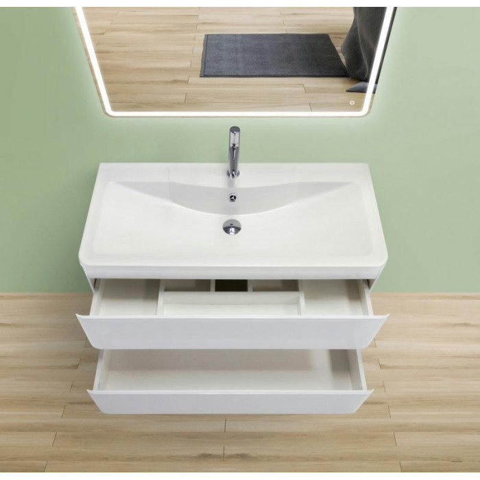 Тумба под раковину BelBagno Albano 100 ALBANO-1000-2C-SO-BL подвесная Bianco Lucido