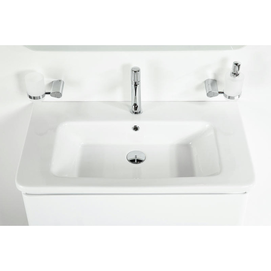 Тумба под раковину BelBagno 80 ALBANO-CER-800-2C-SO-BL подвесная Bianco Lucido