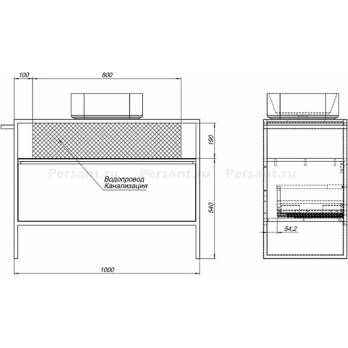 Тумба под раковину Allen Brau Priority 100 1.31003.PWM папирус матовый
