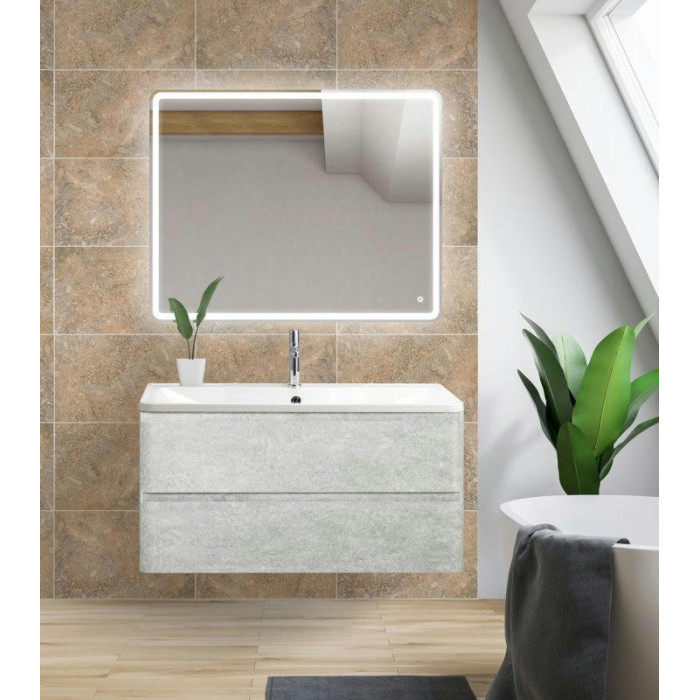 Тумба под раковину BelBagno Albano 100 ALBANO-1000-2C-SO-CVG подвесная Cemento Verona Grigio