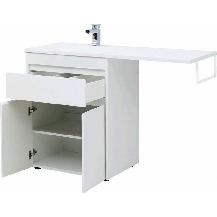 Тумба с раковиной Aquanet Токио 130 L 239215 Белая
