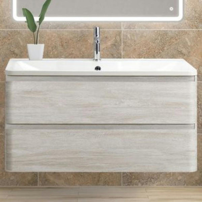 Тумба под раковину BelBagno ALBANO-1000-2C-SO-RVB подвесная Rovere Vintage Bianco