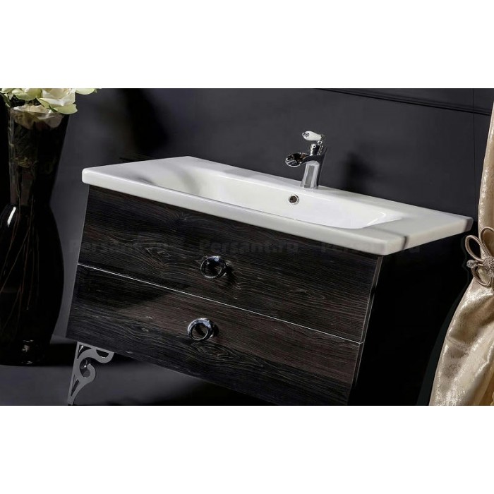 Тумба под раковину Boheme Armadi Art NeoArt 100 830-100-BW подвесная Black Wood
