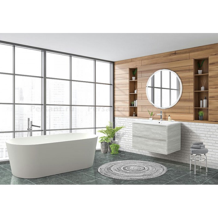 Тумба под раковину BelBagno 105 ALBANO-CER-1050-2C-SO-RVB подвесная Rovere Vintage Bianco