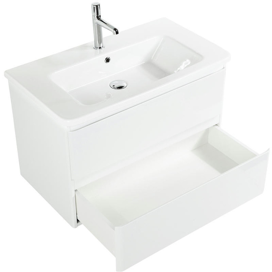 Тумба под раковину BelBagno 80 ALBANO-CER-800-2C-SO-BL подвесная Bianco Lucido