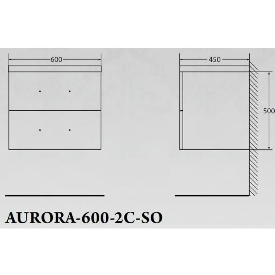 Тумба под раковину BelBagno Aurora 60 AURORA-600-2C-SO-RNN подвесная Rovere Nebrasca Nature