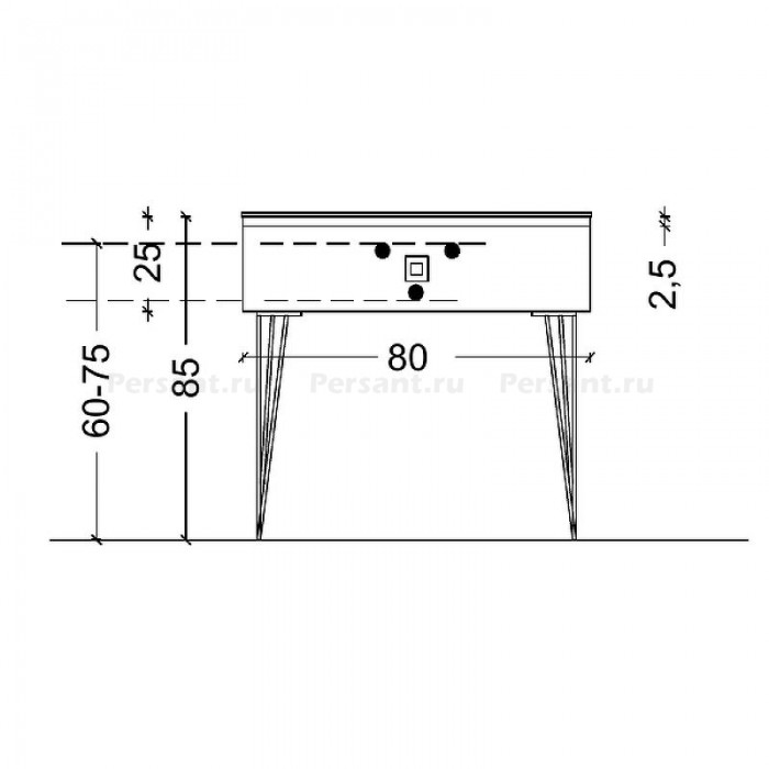 Тумба под раковину Boheme Armadi Art Lucido 80 770-080-Foil подвесная, золотой поталь