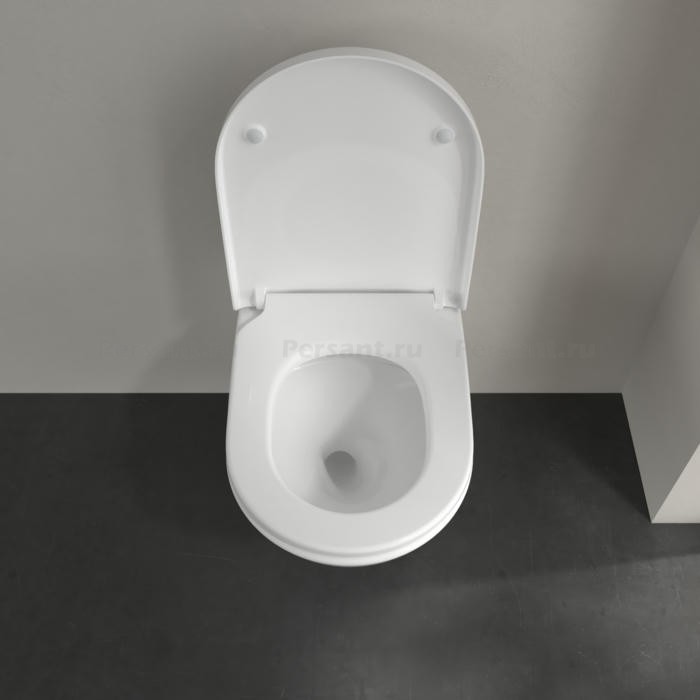 Подвесной унитаз Villeroy&Boch Subway 3.0 со смывом Twist Flush 4670T0R1 Ceramic Plus