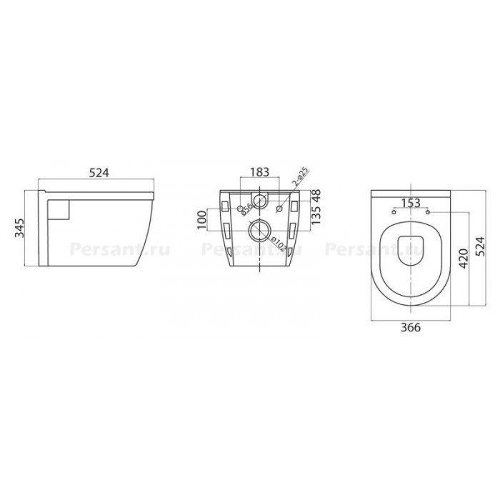 Подвесной унитаз BelBagno LOTO безободковый с сиденьем микролифт BB070CHR/SC