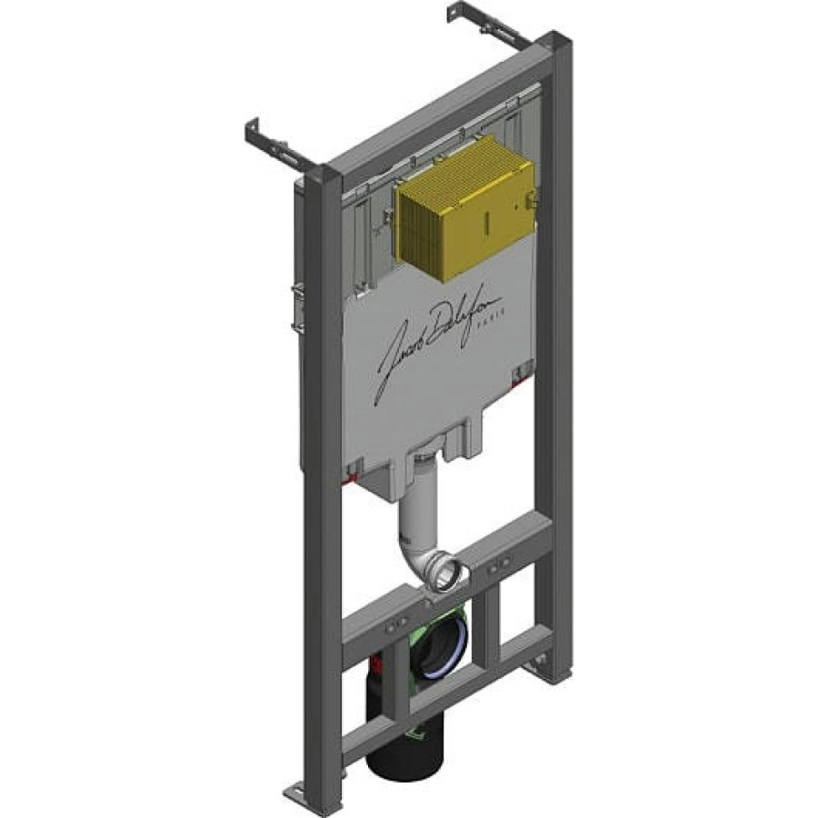 Комплект унитаз Jacob Delafon StrukturaE29025-NF+E4316-CP+EDF102-00+E20606-00 с инсталляцией, клавишей и сиденьем