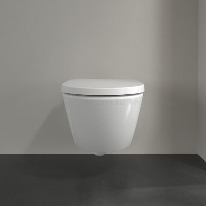 Подвесной унитаз Villeroy&Boch Subway 3.0 со смывом Twist Flush 4670T0R1 Ceramic Plus
