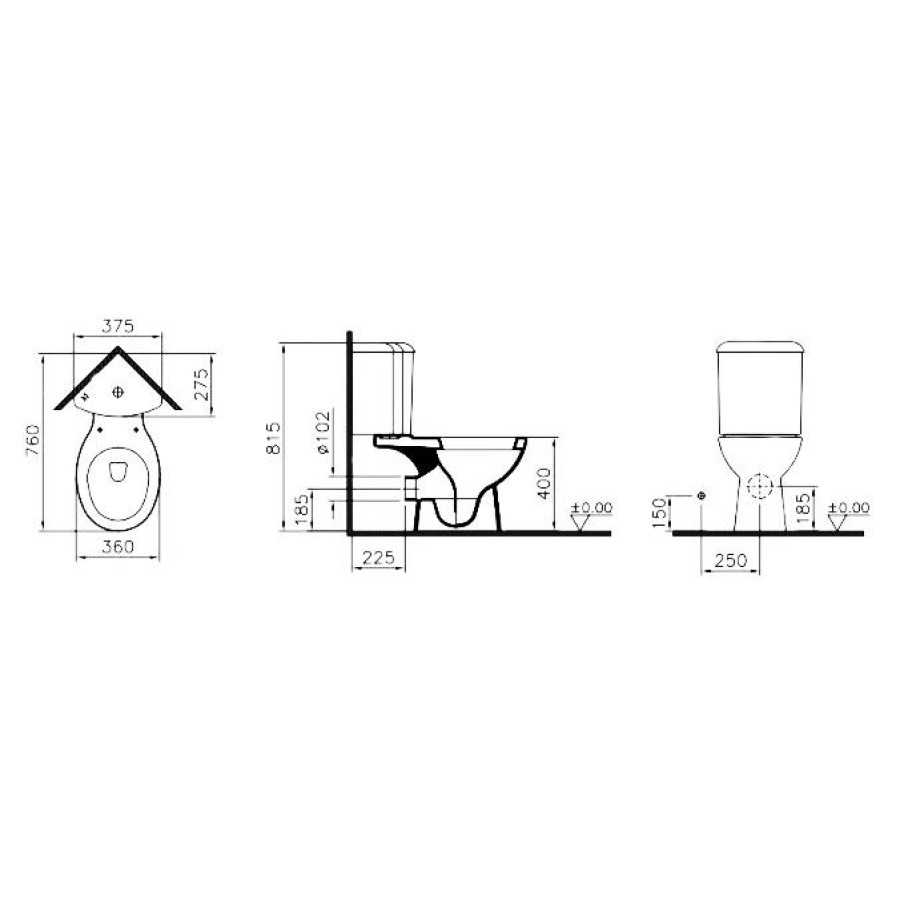 Унитаз Vitra Arkitekt 9754B003-7201 с сиденьем микролифт