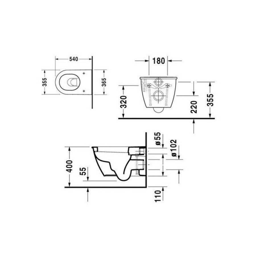 Подвесной унитаз Duravit Darling New 2545090000