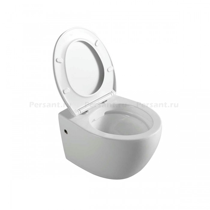 Унитаз подвесной Vincea INTERO VT1-21 безободковый белый ультратонкое soft-close сиденье