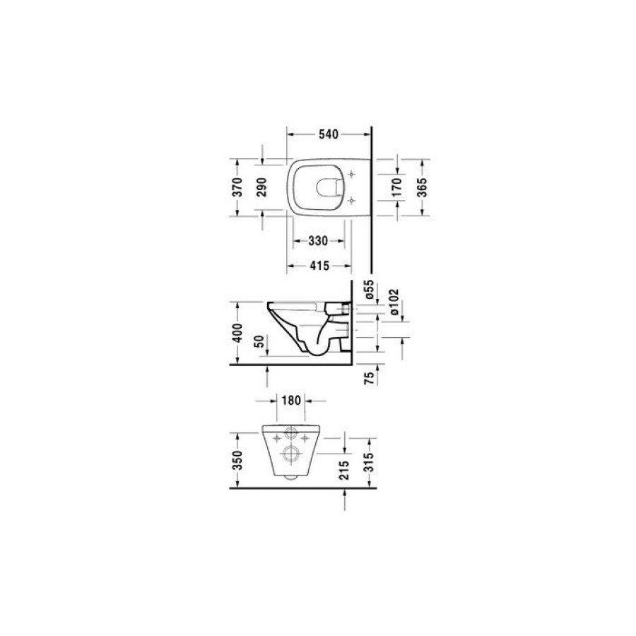 Подвесной унитаз Duravit DuraStyle 2538090000 безободковый