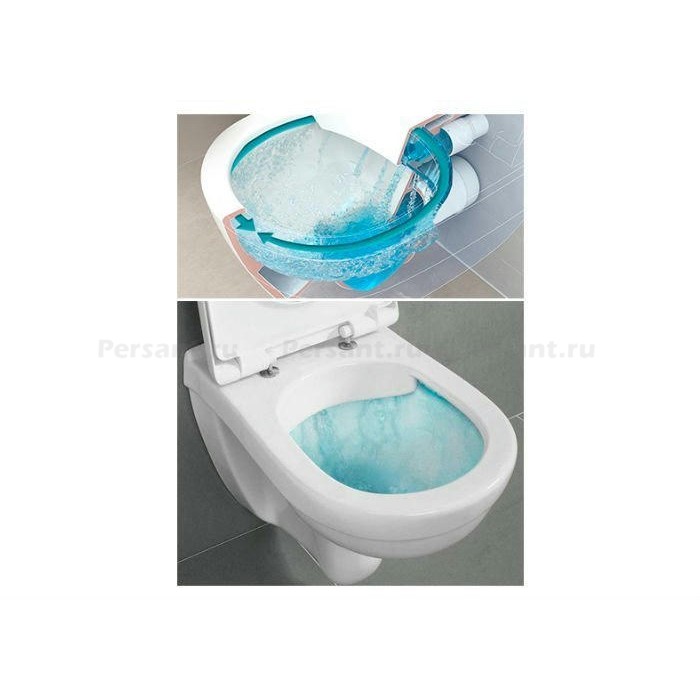 Подвесной унитаз Villeroy&Boch Venticello безободковый с сиденьем микролифт 4611RS01