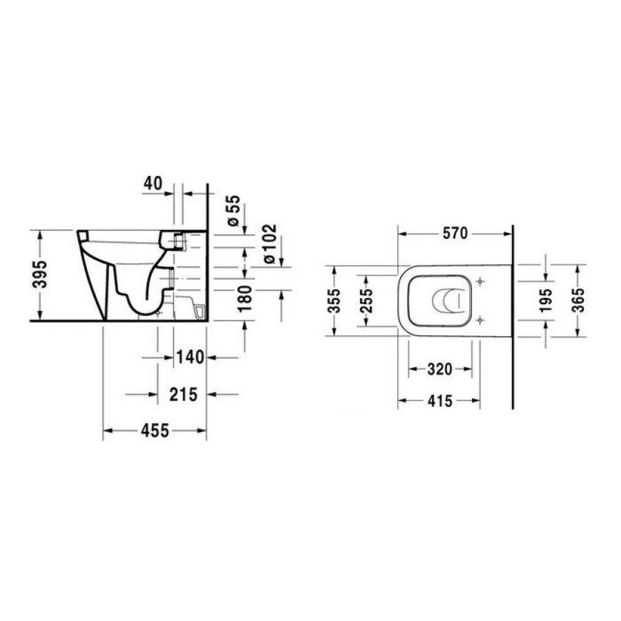 Приставной унитаз Duravit Happy D.2 2159090000