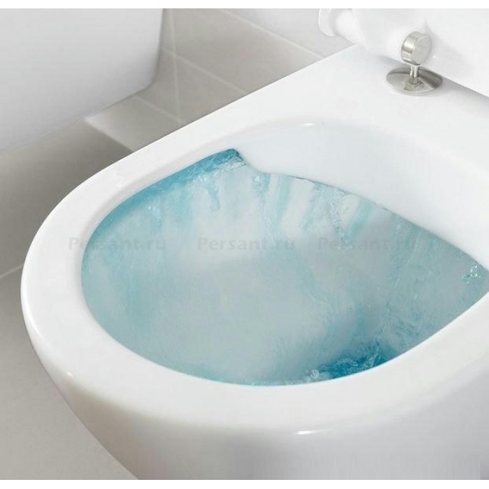 Подвесной унитаз Villeroy&Boch Subway 2.0 безободковый Ceramic Plus 5614R2R1 с сиденьем
