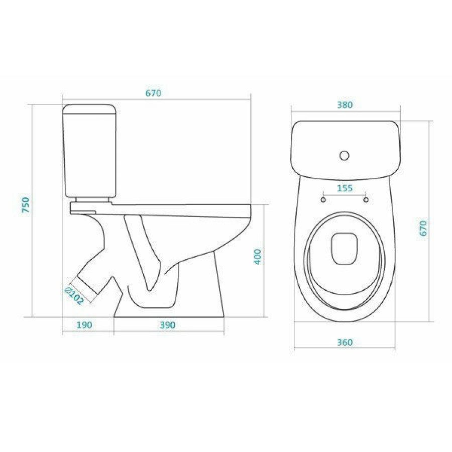 Унитаз-компакт Santek Бореаль 1WH301704