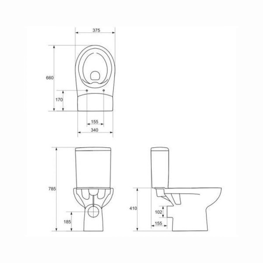 Унитаз напольный Cersanit NATURE NEW CLEAN ON 011 S-KO-NTR011-3/5-COn-DL-w, сиденье микролифт