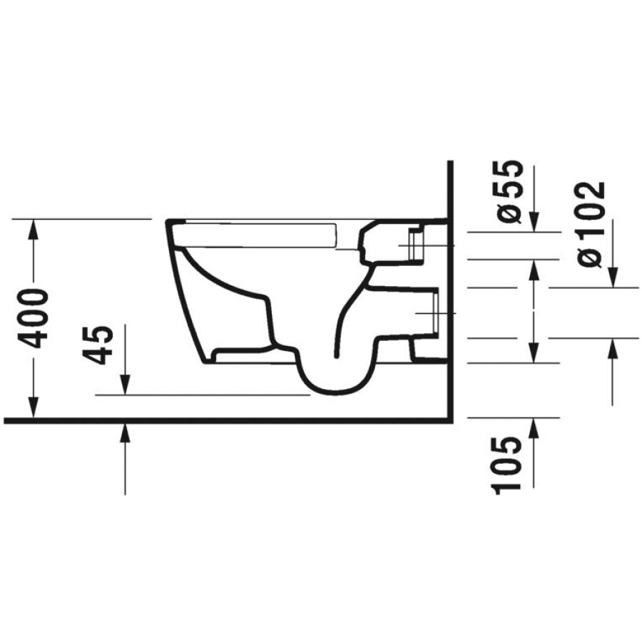 Унитаз подвесной Duravit ME BY STARCK 2529092000