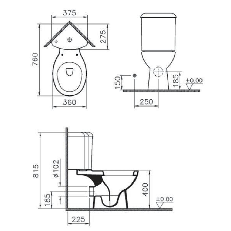 Унитаз Vitra Arkitekt 9754B003-7201 с сиденьем микролифт