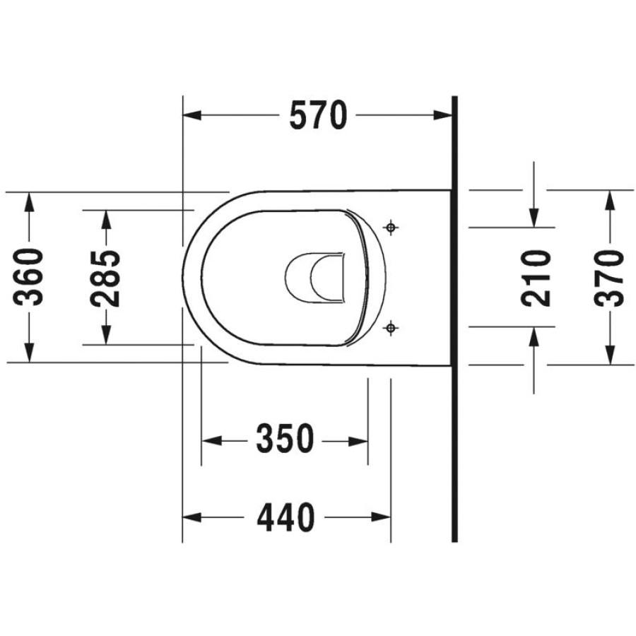 Унитаз подвесной Duravit ME BY STARCK 2529092000