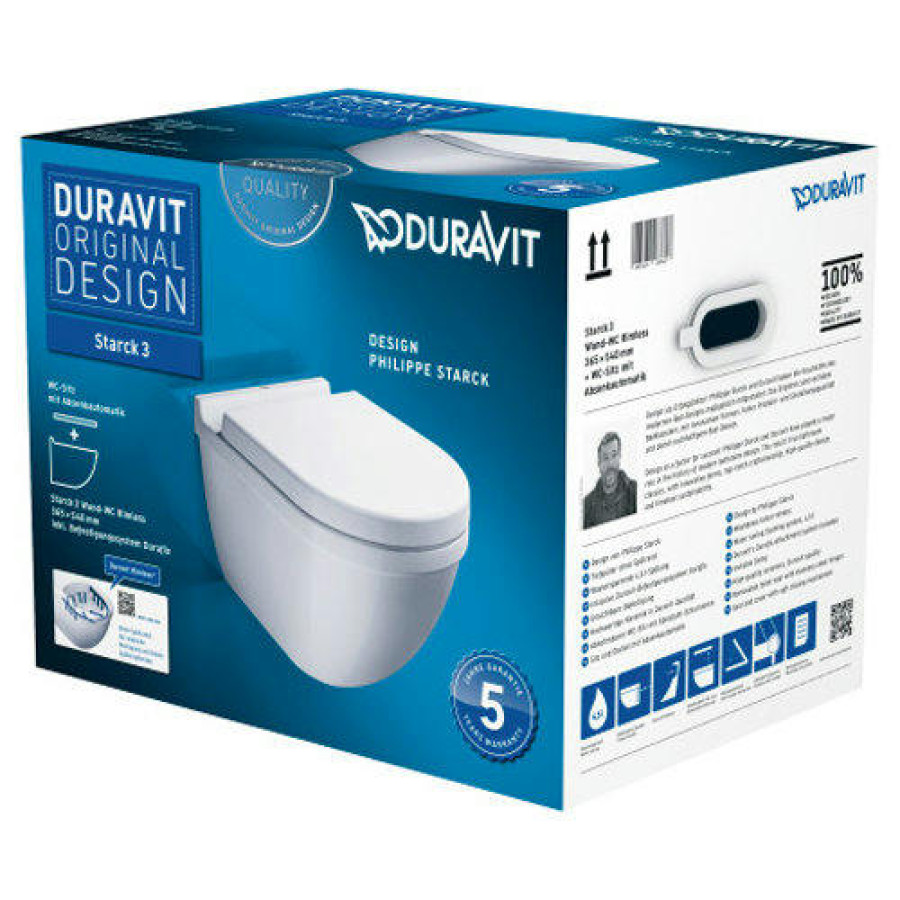 Подвесной унитаз Duravit Starck 3 45270900A1 (2527090000+0063890000)