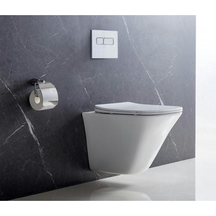 Подвесной унитаз BelBagno Marmi BB052CHR безободковый