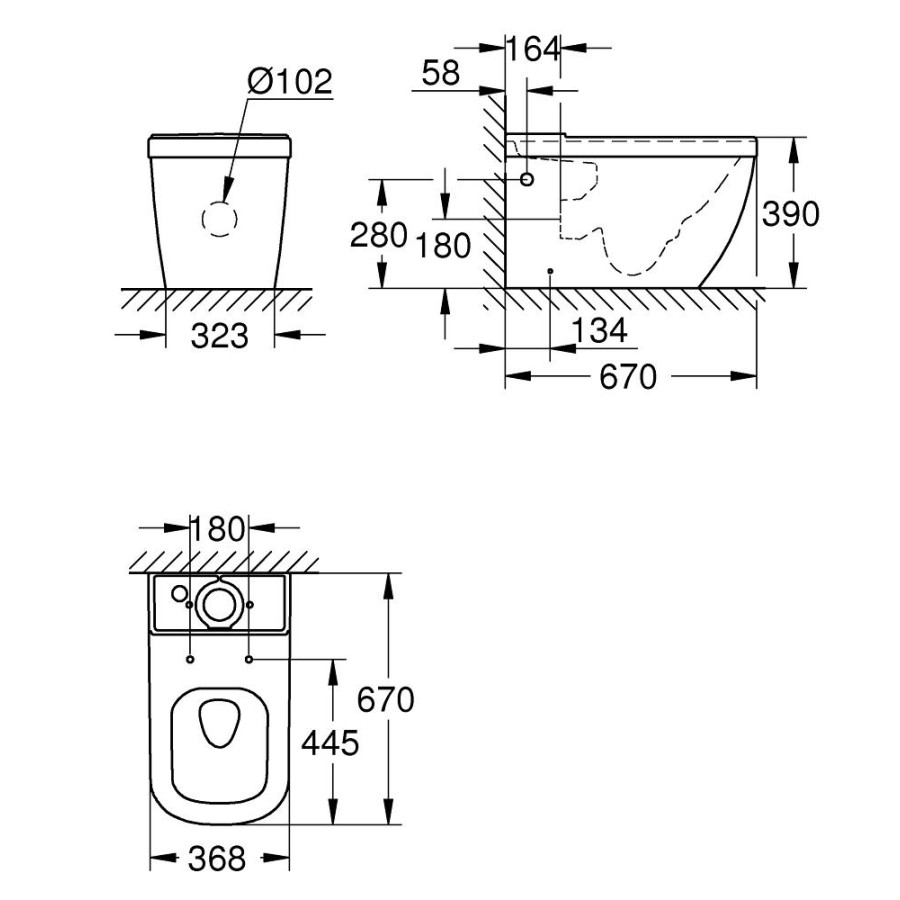 Унитаз Grohe Euro Ceramic 3933800H