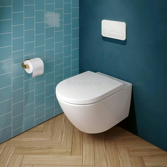 Подвесной унитаз Villeroy&Boch Subway 3.0 со смывом Twist Flush 4670T0R1 Ceramic Plus