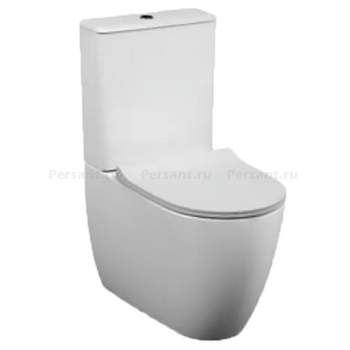Напольный унитаз Vitra Sento Rim-Ex 9830B003-7203 безободковый с сиденьем микролифт