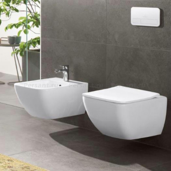 Подвесной унитаз Villeroy&Boch Venticello безободковый Ceramic Plus 4611R0R1