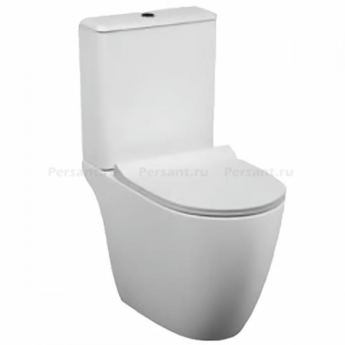Напольный унитаз Vitra Sento Rim-Ex 9830B003-7204 безободковый с сиденьем микролифт