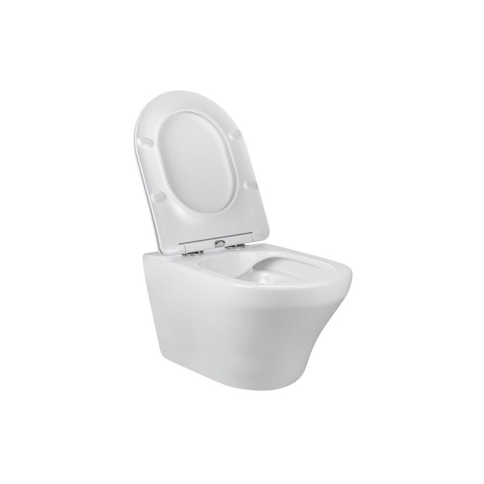 Унитаз подвесной Vincea Edge-M VT1-37 безободковый белый ультратонкое soft-close сиденье