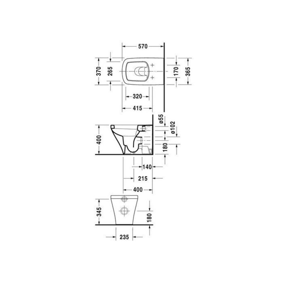 Приставной унитаз Duravit DuraStyle 2150090000