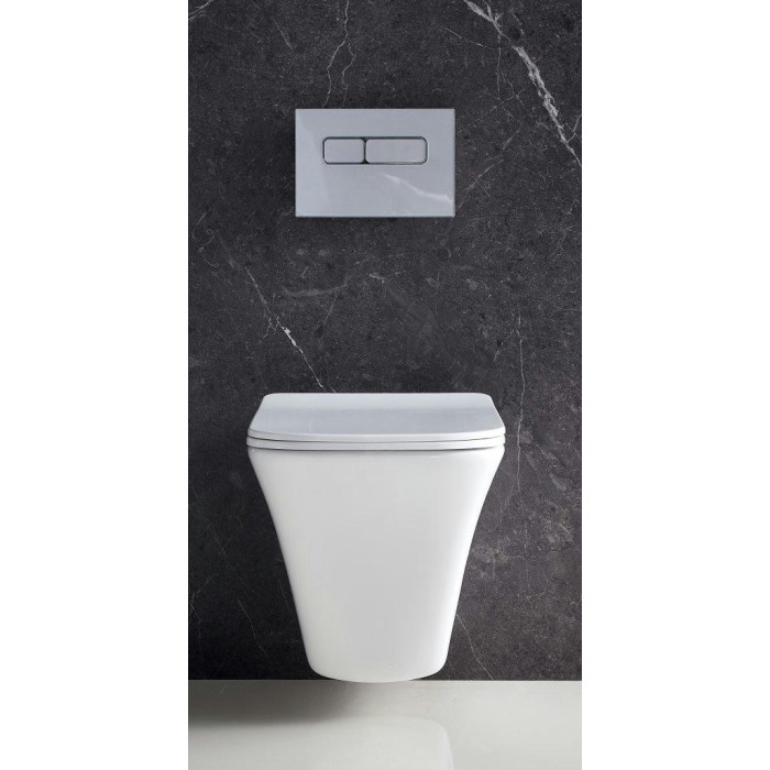 Подвесной унитаз BelBagno Marmi BB052CHR безободковый