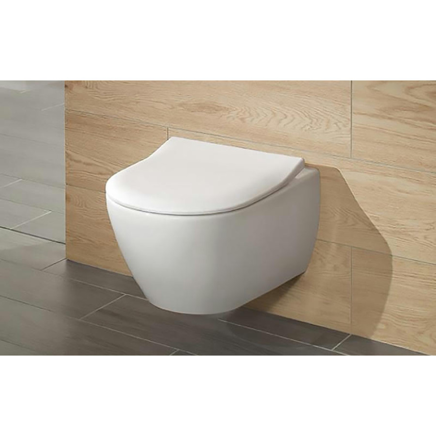 Подвесной унитаз Villeroy&Boch Subway 2.0 PLUS 5614R2R1 (5614R0R1+9M78S101) с сиденьем