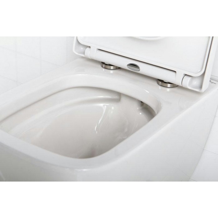 Подвесной унитаз BelBagno Alpina BB10100CHR/SC безободковый с сиденьем