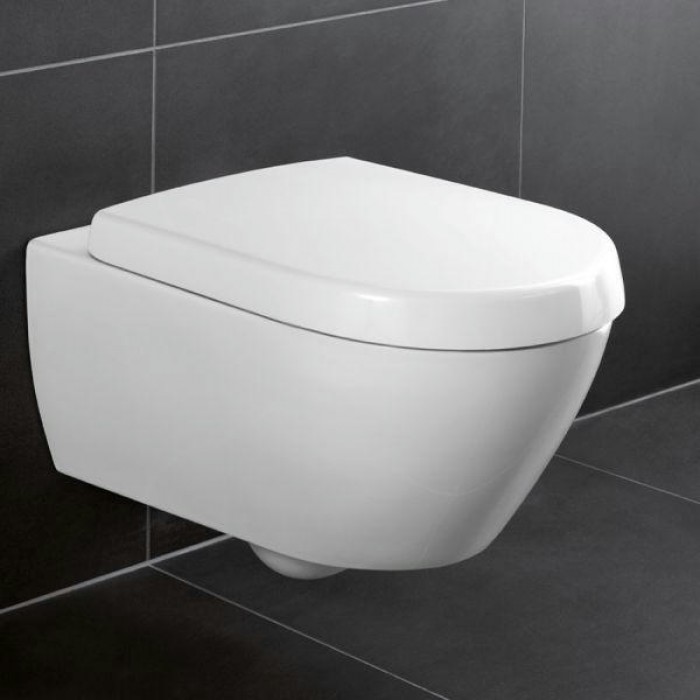 Подвесной унитаз Villeroy&Boch Avento безободковый с сиденьем микролифт 5656HR01