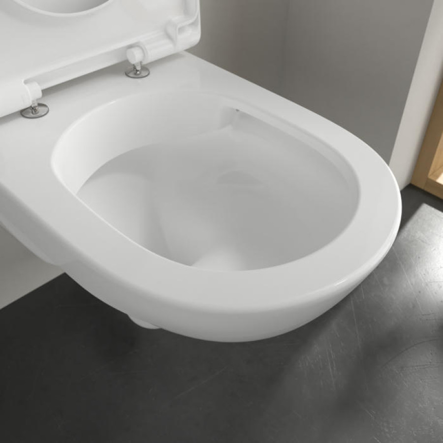 Подвесной унитаз Villeroy&Boch O.novo 5660HRR1 с сиденьем микролифт безободковый