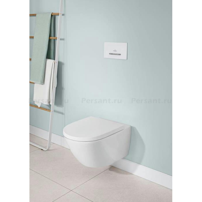 Подвесной унитаз Villeroy&Boch Subway 3.0 со смывом Twist Flush 4670T0R1 Ceramic Plus