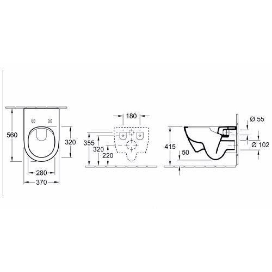 Подвесной унитаз Villeroy&Boch Subway 2.0 5614A101